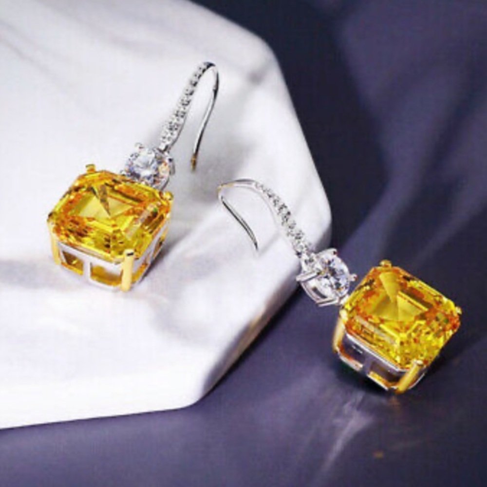 New Sterling silver diamond earrings - Picture 6 of 8